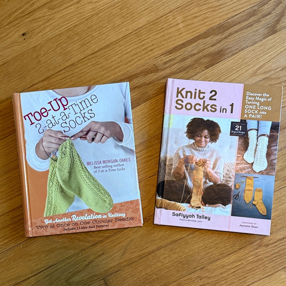 Knit 2 Socks in 1 & Toe-Up 2-at-a-Time Socks - Knitting Pattern Books